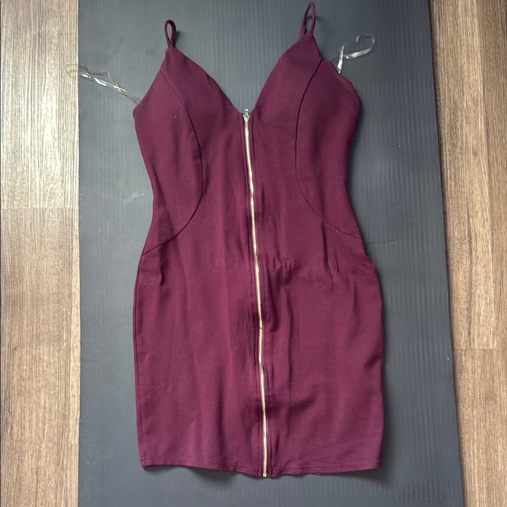 Haute Monde Red Bodycon Mini Dress Spaghetti Strap